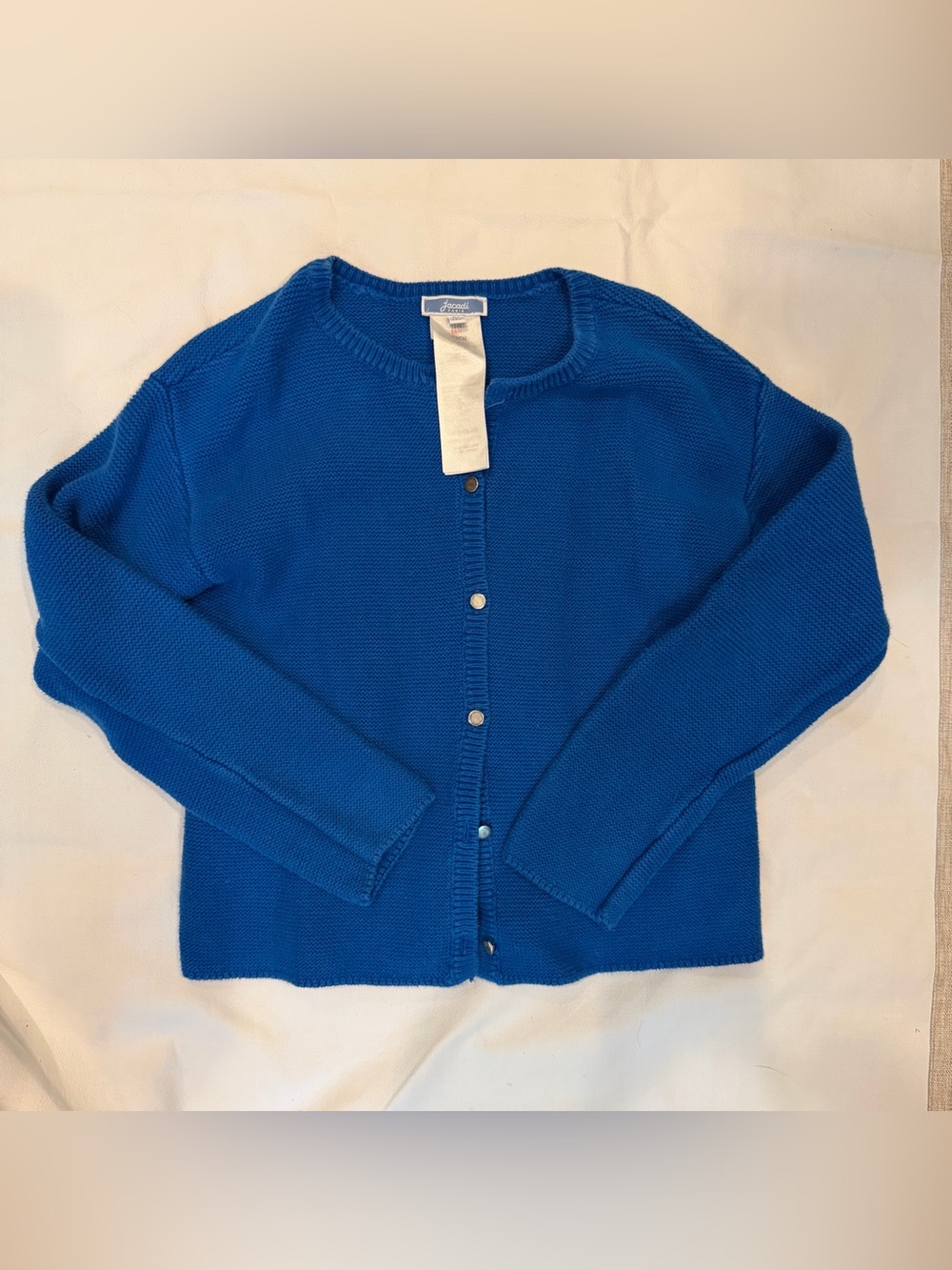 Jacadi Paris Bundle 2 Shirts & 2 Cardigans Girl’s Sz 8 White Red & Blue Colors - Picture 9 of 10